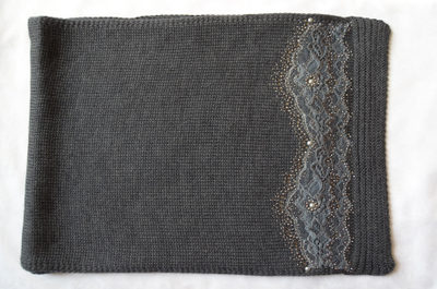 Серый вязаный шарф Vizio Италия Amico