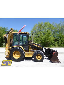 Стекло заднее правое на Caterpillar 428d, Caterpillar 432d