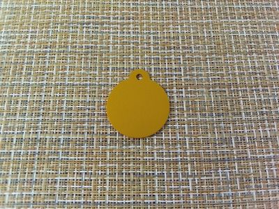 Подвеска кулон круг 32x32мм алюминий желтый
