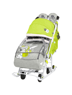 Санки-коляска NIKA «Disney-baby 2» DB2 с далматинцами лимонный