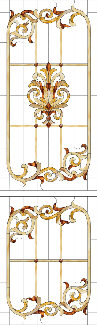 Витражная пленка, витражная пленка самоклеющаяся, пленочный витраж с классическим рисунком