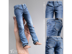 Мужские джинсы (голубые) - 1/6 Realistic Jeans men's light blue (24XG108A) - VSTOYS