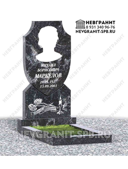 Вертикальный памятник военному 27 амфиболит