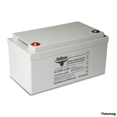 Тяговый аккумулятор RuTrike 6-CNF(J)-50 (12V54A/H C20)