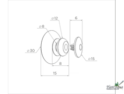 Присоска силиконовая с пистоном