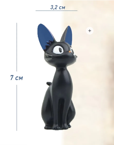 Фигурка черной кошки из полистоуна