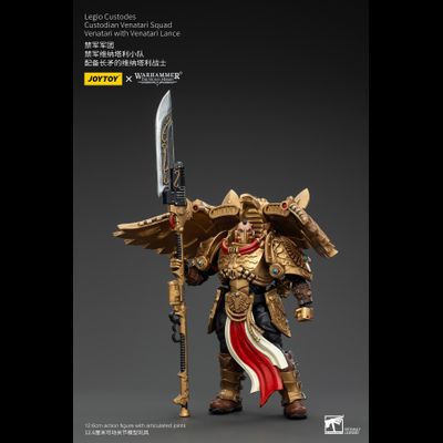 Легио Кустодес - Кустодий-венатар (Warhammer Horus Heresy) - КОЛЛЕКЦИОННАЯ ФИГУРКА 1/18  Legio Custodes Custodian Venatari with Venatari Lance (JT00799) - JOYTOY
