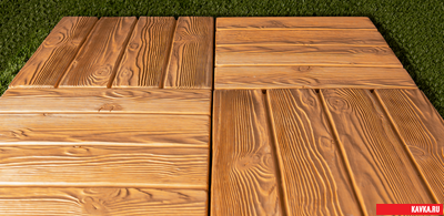 Брусчатка "ДЕРЕВЯШКИ", бетон, цв.Бежевый, 430*430*38 мм (14,8кг/шт)