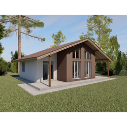 Одноэтажный дом с двумя спальнями 110м² (S103)