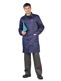 Халат мужской "Валент" т-синий