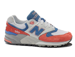 New balance 999 бело-коралловые женские (36-41) Арт.008М