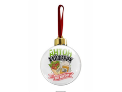 Новогодний ёлочный шар #10 Антон