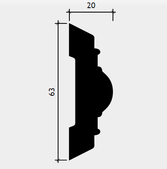 Молдинг 1.51.376 - 63*20*2000мм