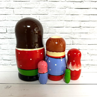 Матрешка Маша и медведь 150*70 мм 5-и кукольная