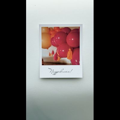 Открытка (полароид) "Поздравляем"!