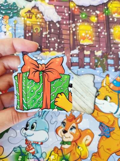 Фигурный пазл MAXI "Скоро Новый Год"