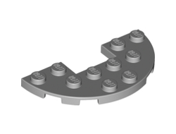 Plate, Round Half 3 x 6 with 1 x 2 Cutout, Light Bluish Gray (18646 / 6132983)