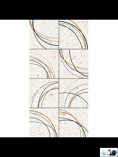 Керамогранит Creto Cray dark geometry 30 х 60 см