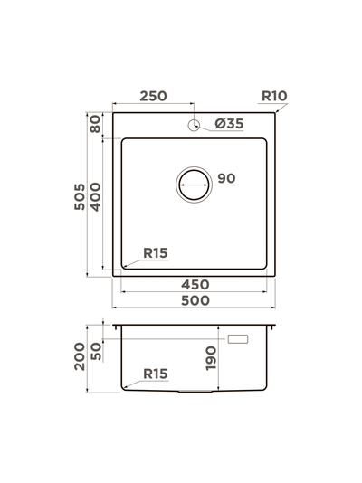 Мойка OMOIKIRI AMADARE 50 IN