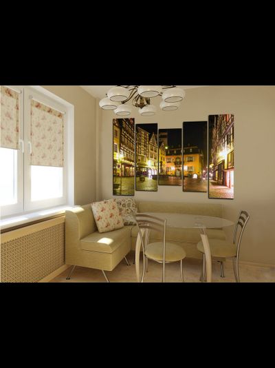 Модульная картина &quot;Чудный городок&quot;