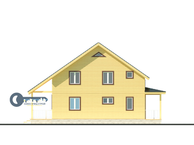 ДЖ-01 ГАБАРИТНЫЕ РАЗМЕРЫ: (10Х7,5М) 1,5 ЭТАЖА, ОБЩАЯ ПЛОЩАДЬ: 191М² (модификация 1)