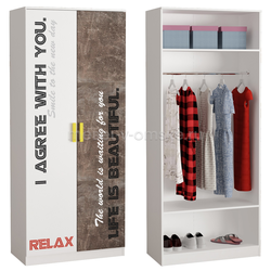 ШМ459 Шкаф Принт платяной. Размер: 900х2140х470.