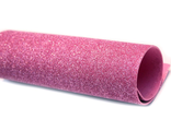 Фоамиран глитерный, толщина 2 мм, 20*30 см, цвет темно-розовый (№4)