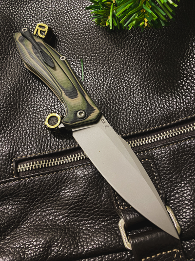 Складной нож Грач сталь D2, рукоять G10, цвет тайга