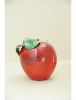 Яблоко с листом (красное)