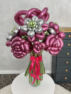 Букет из шаров Блеск Фуксии