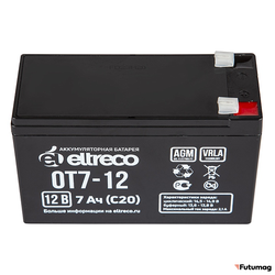 Тяговый аккумулятор Eltreco OT7-12 (6-F-7) (12V7A/H C20)
