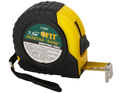 Рулетка прорезиненный корпус "Хард" 7.5 м х 25 мм FIT 17207