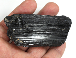 Турмалин чёрный (шерл), кристалл необработанный, Бразилия (75*33*27 мм, 134 г) №37617