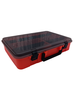 Ящик рыболовный "ПРОФИ L" 38х29х8см / цвет красный