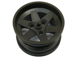 ! Б/У - Wheel 56mm D. x 34mm Technic Racing Medium, 3 Pin Holes, Black (44772 / 4262086 / 6005203) - Б/У
