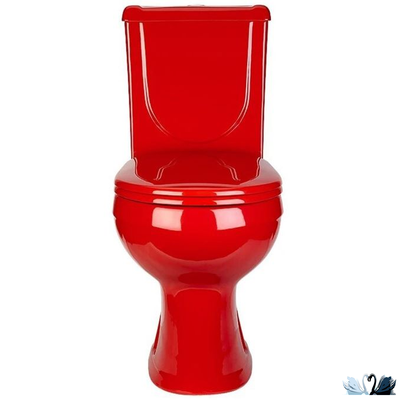 Унитаз с бачком Оскольская керамика Ирида, красный, Стандарт (сиденье арматура УКЛАД)