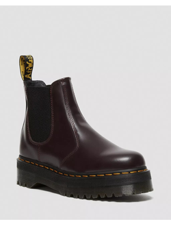 Челси Dr Martens 2976 Smooth Leather Platform Chelsea Boots Bordo