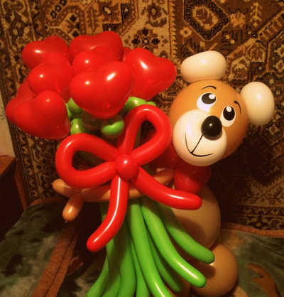 Цветы из воздушных шаров