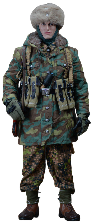 ПОВРЕЖДЕНА УПАКОВКА - Немецкий солдат в Венгрии, 1945 г - КОЛЛЕКЦИОННАЯ ФИГУРКА 1/6 WWII German LAH Division Hungary 1945 (UD9010) - UJINDOU