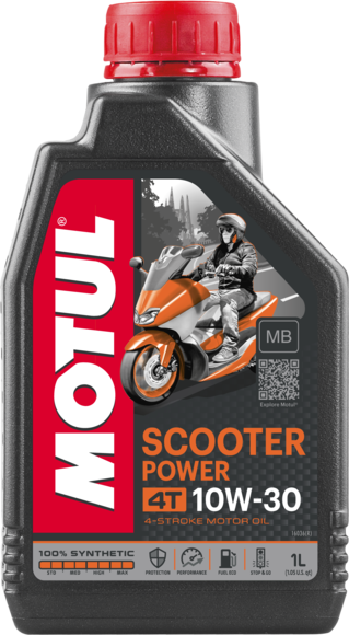 Масло моторное для 4-x тактных двигателей Motul 10W30 SCOOTER POWER 4T MB SN/MB - 1 Л (105936)