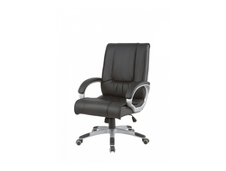 Кресло офисное Модена черная экокожа