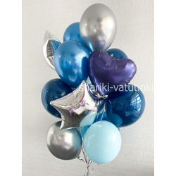 Фонтан 16  шаров "Ночное небо"