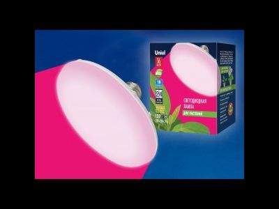 Лампа Uniel для рассады и раст. UFO E27 16W 18мкм/с матов/пласт 150x78 LED-U150-16W/SPSB/E27/FR