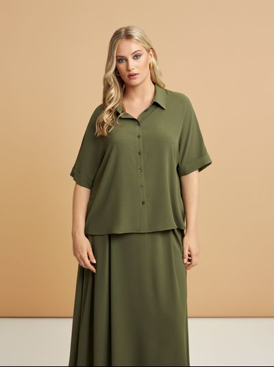 Женская блузка с принтом большого размера в модном бутике XLady