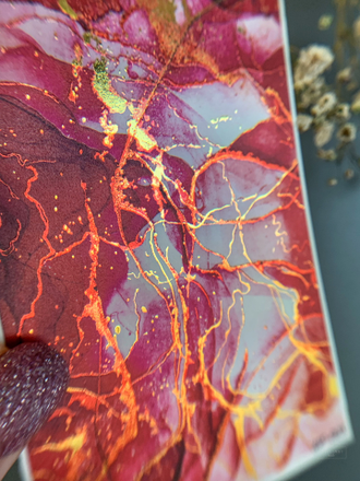 Слайдеры фольгированная акварель Alcohol Ink NF-005 GOLD
