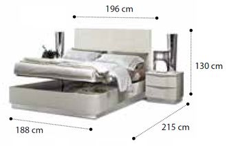 Кровать "Legno" с подъемным механизмом "Luna" 180х200 см