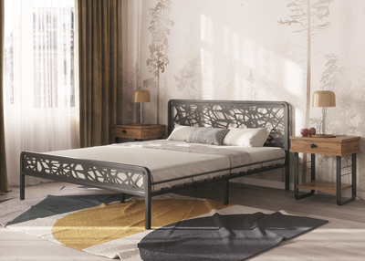 Кровать ОРИОН 1,6*2,0 черная ш*в*д 1660х905х2060мм