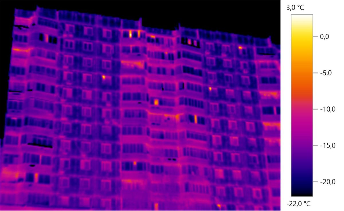 Поиск перепланировки квартиры с улицы с помощью тепловизора
