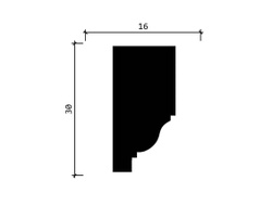 Молдинг Decor Dizain DD609, дюрополимерный, влагостойкий, под покраску, длина 2 м