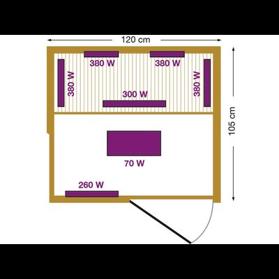 Инфракрасная кабина (сауна) Mountfield Isabel 2 120х105х190 см